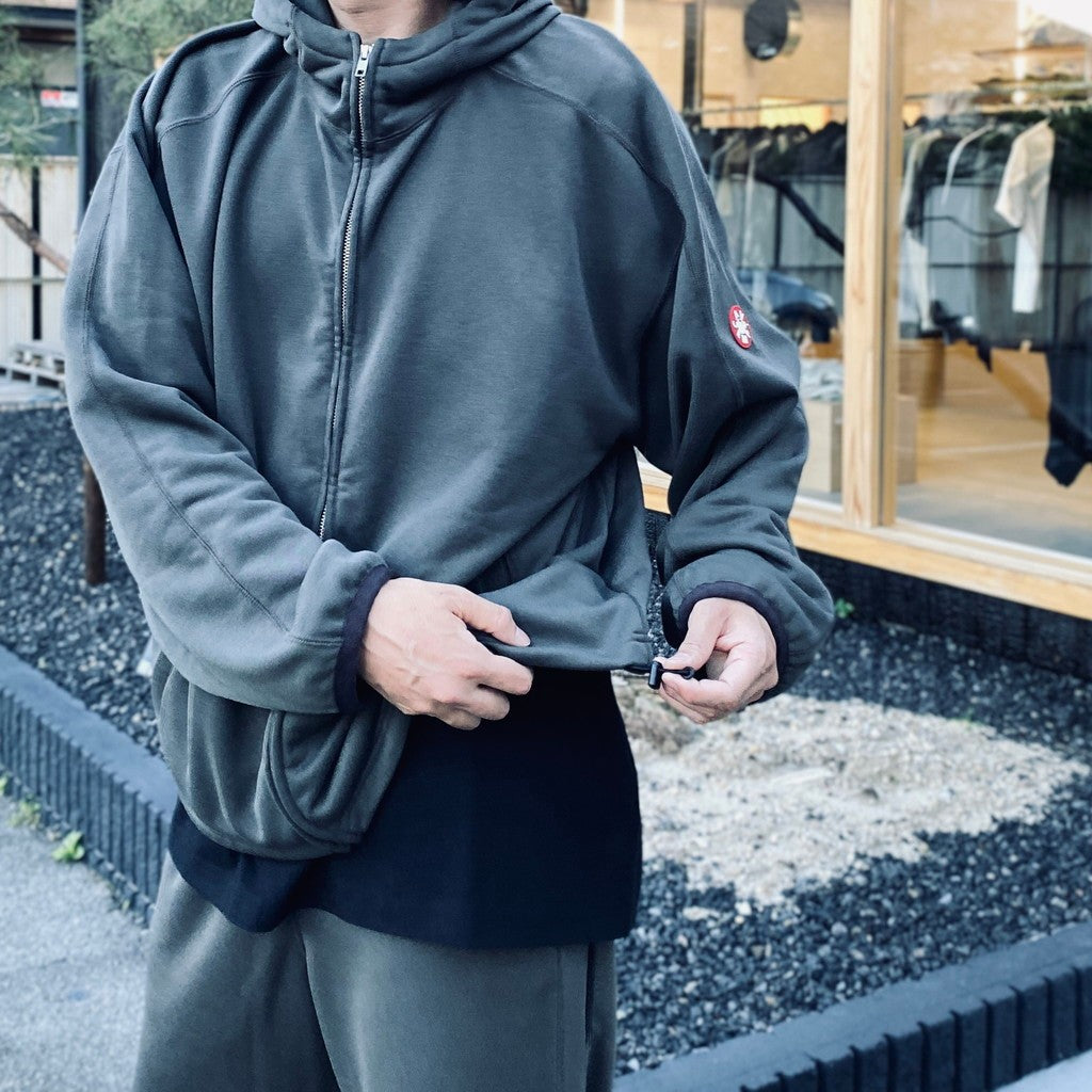 PE JERSEY ZIP HOODY #CHARCOAL [CES29CS20]