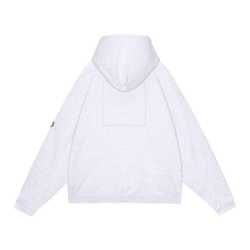 SOLID LOOSE ZIP HOODY #GREY [CES28CS07]