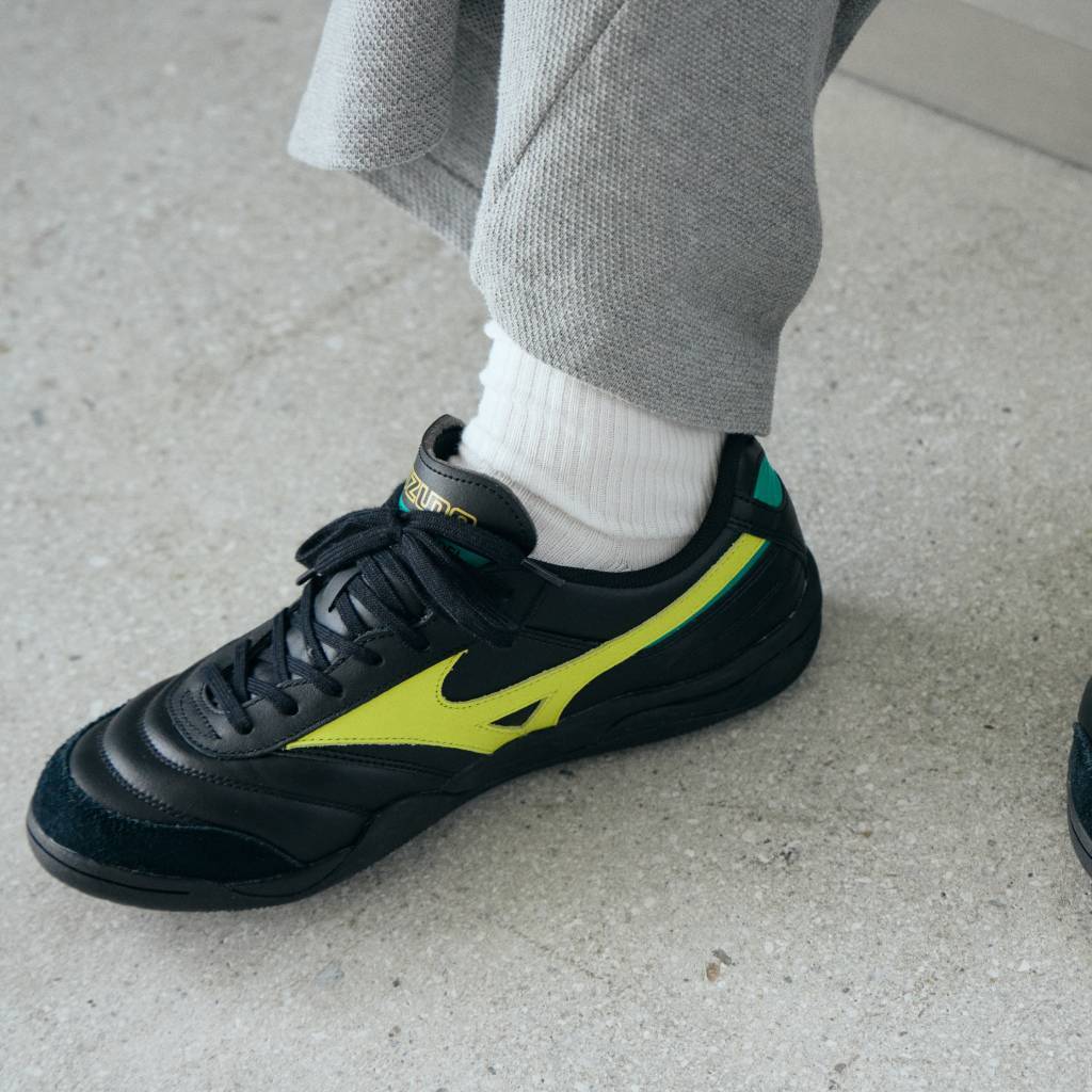 MORELIA LS #BLACK / GREEN / YELLOW [D1GA260A]