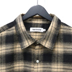 PLAID FLANNEL L/S SHIRT #Black x Beige [FW26-S02]