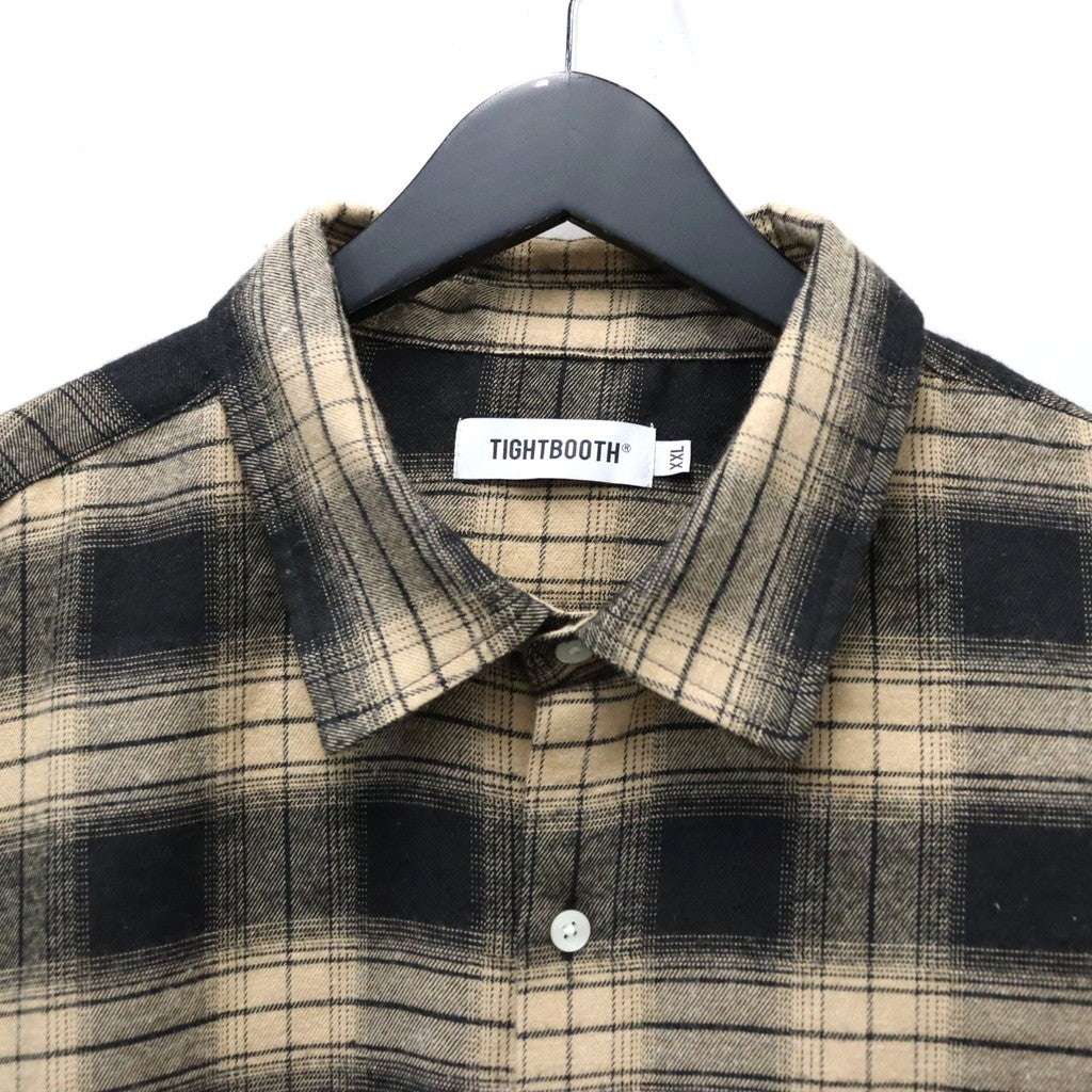 PLAID FLANNEL L/S SHIRT #Black x Beige [FW26-S02]