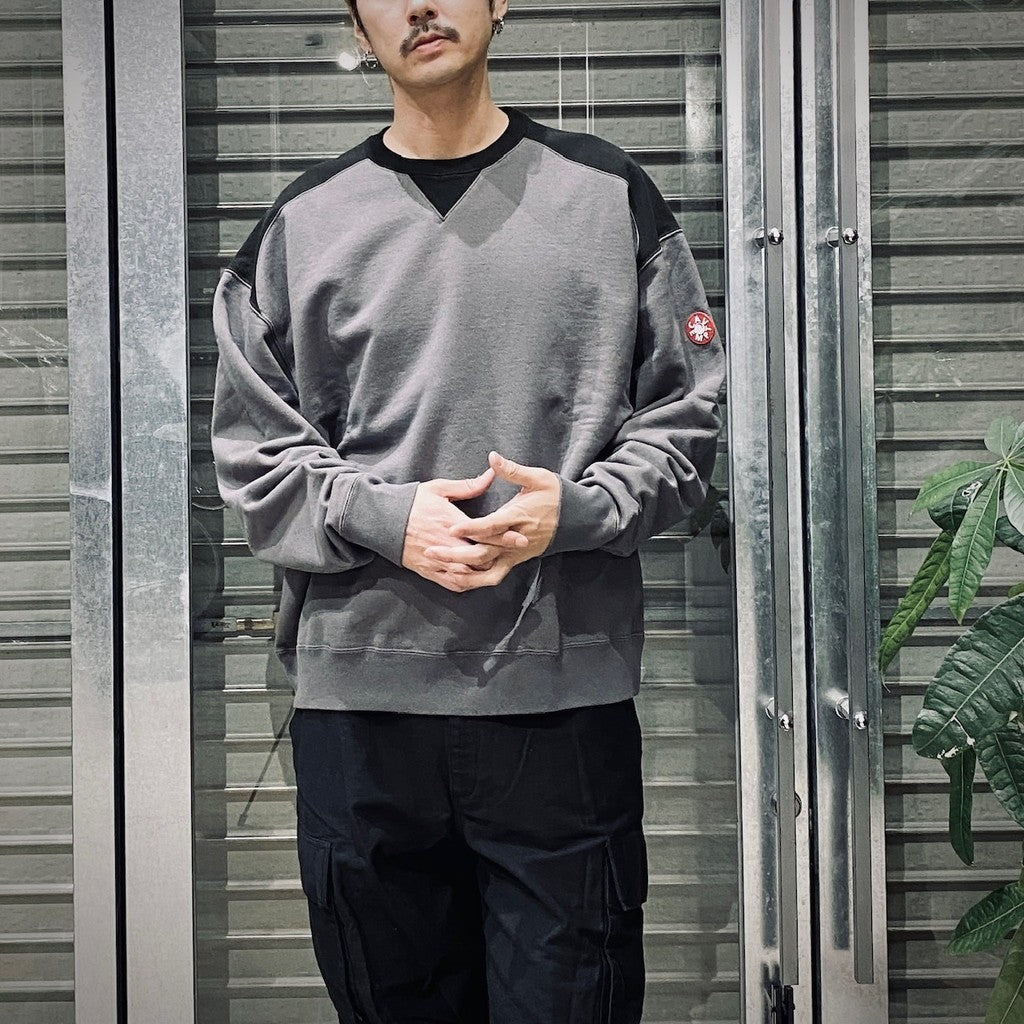 PANEL SHOULDER CREW NECK #CHARCOAL [CES26CS10]