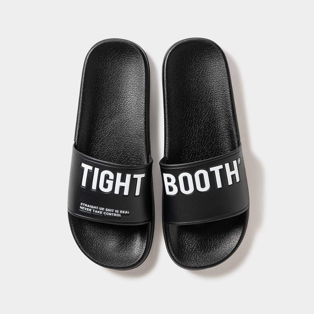 BIG LABEL SLIDE SANDAL #Black [SU26-A09] - cocorozashi 三重県