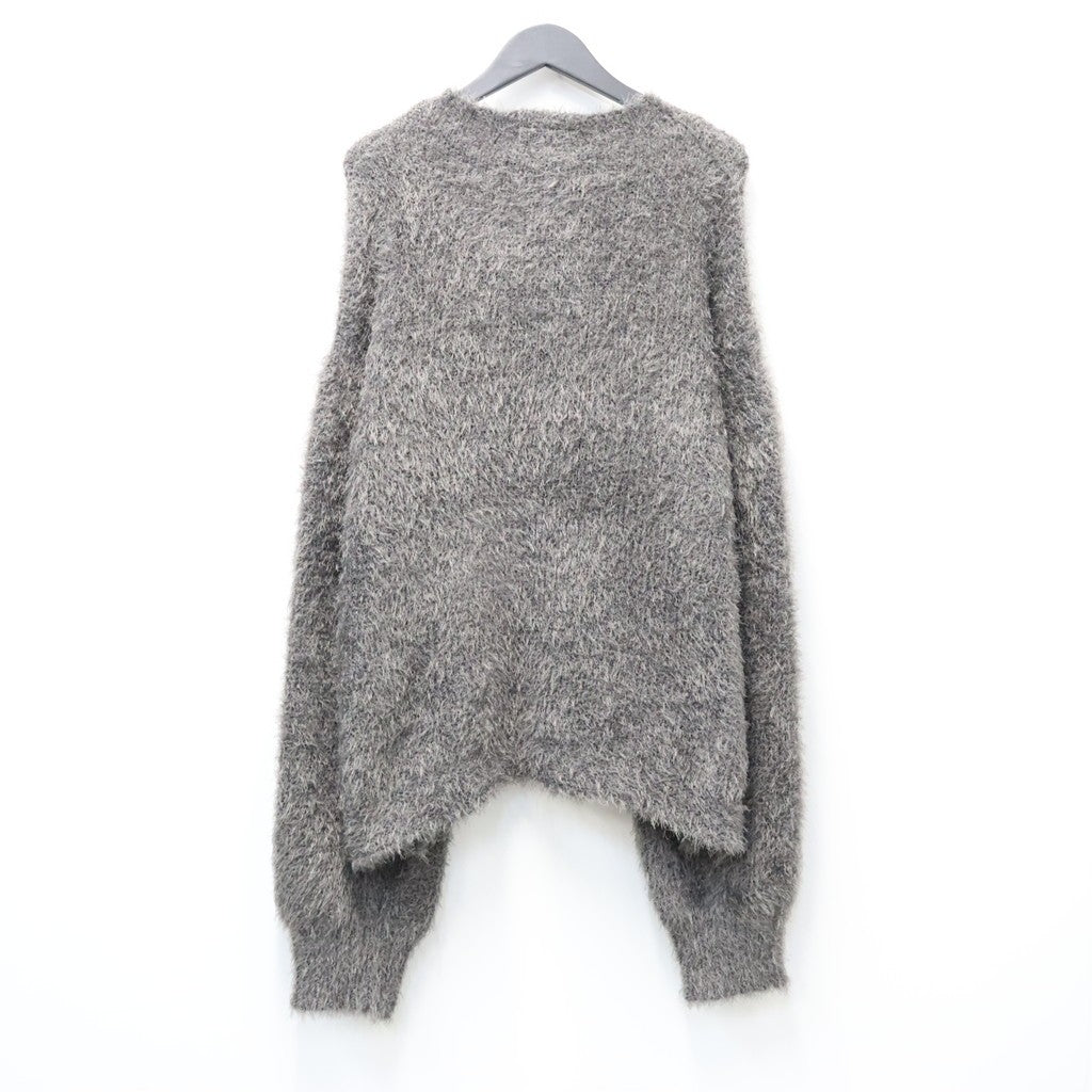 Classic Shaggy Knit Jumper (FUR KNIT) #CHARCOAL [M-P4-KW3]