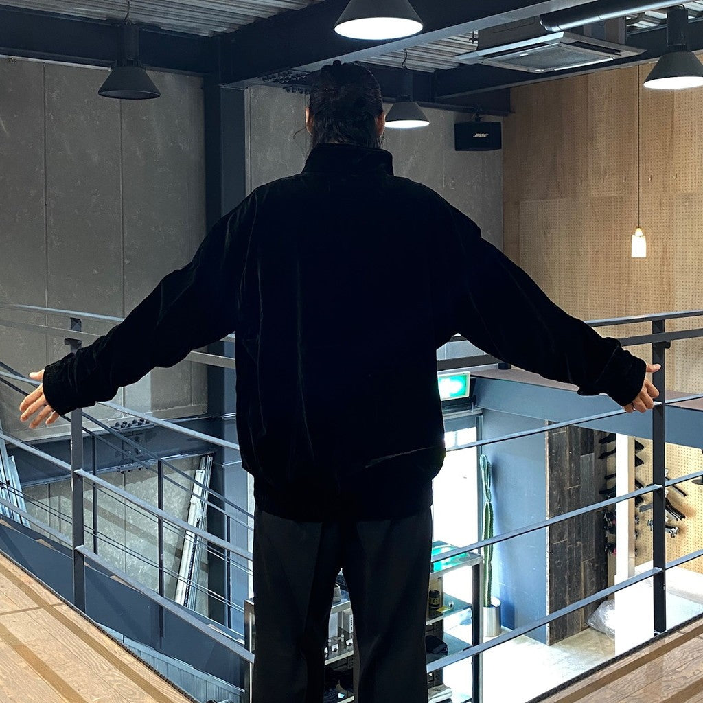 天鵝絨運動外套（1 型）#黑色 [24FWE-WMO-TJ01]