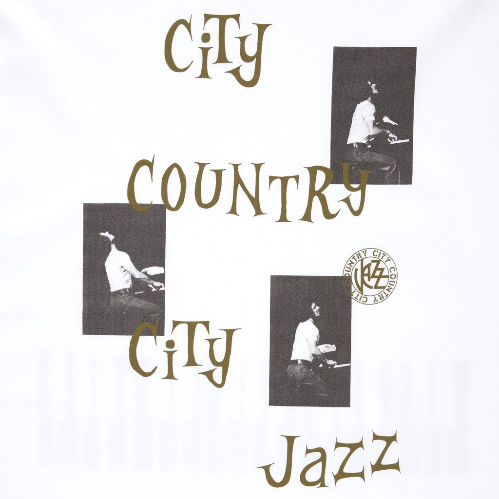 COTTON T-SHIRT_CITY COUNTRY CITY JAZZ PIANO #WHITE [CCC-243T001]