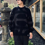 PATTERN MOHAIR KNIT #Black [26FW_KN01]