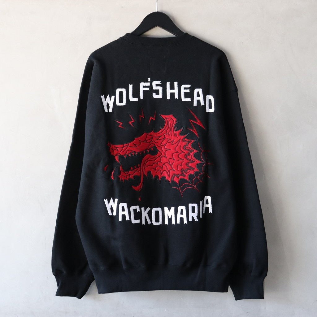 WOLF'S HEAD | HEAVY WEIGHT CREW NECK SWEAT SHIRT #BLACK [WOLFSHEAD-WM-SS01]