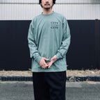COTTON L/S T-SHIRT_CITY COUNTRY CITY #GREEN [CCC-261T002]