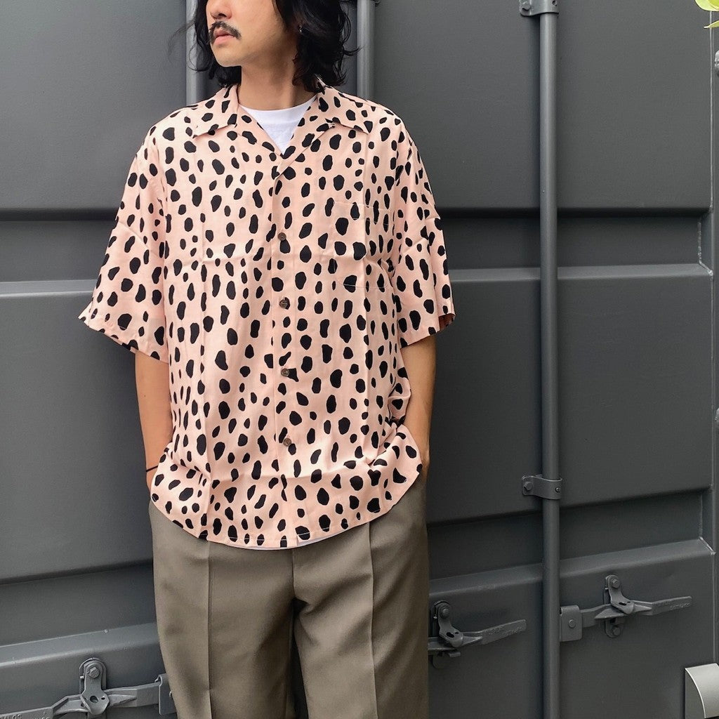 HAWAIIAN SHIRT S/S -TYPE 2- #PINK-BLACK [24SS-WMS-HI02