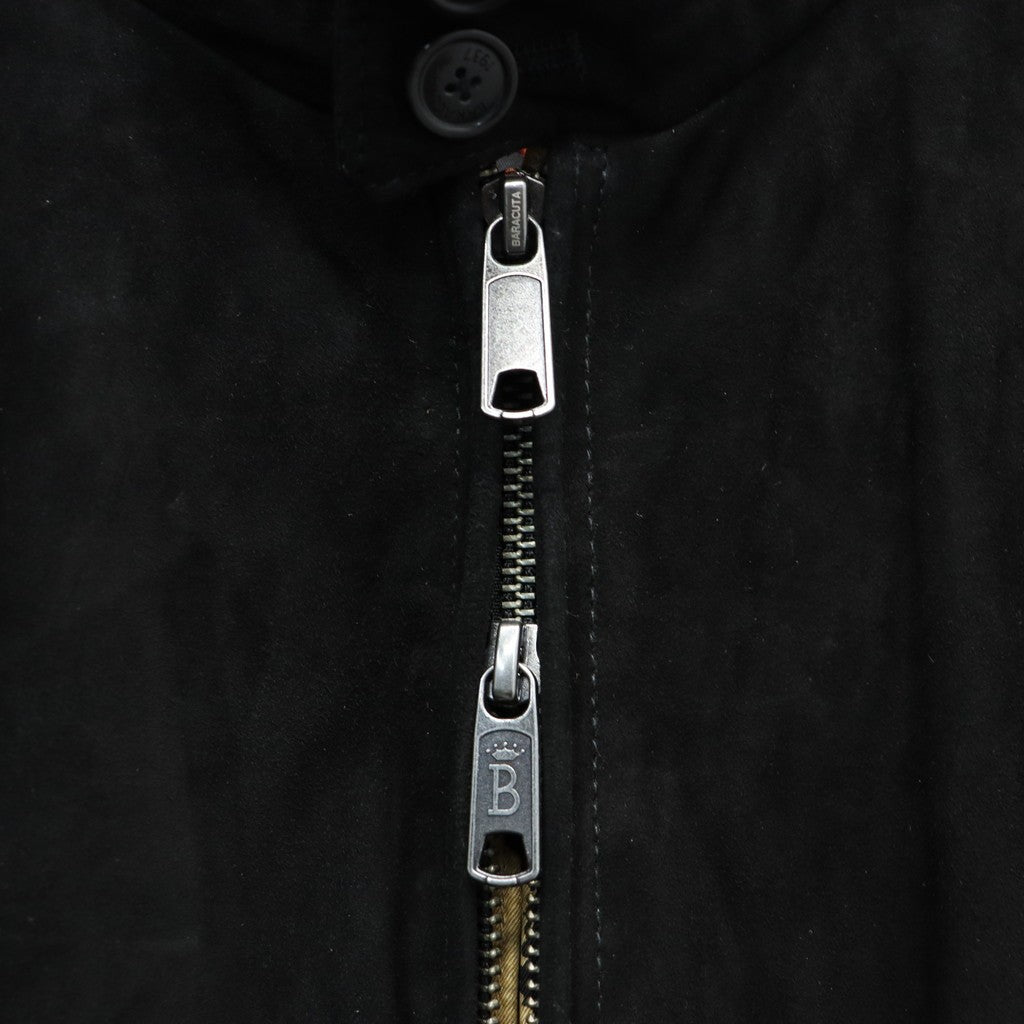 BARACUTA | G9 SUEDE LEATHER HARRINGTON JACKET #BLACK [25FW-WMO-BC01]