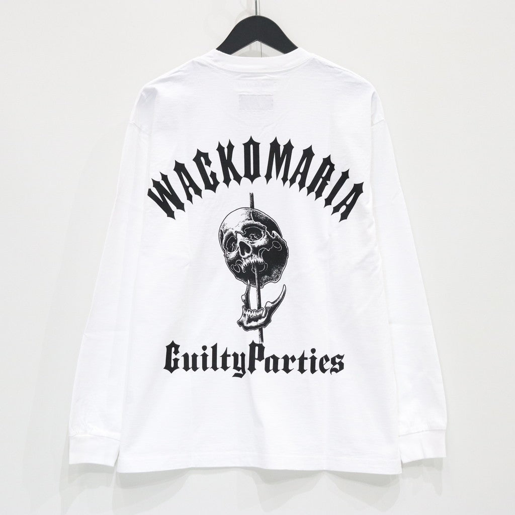 56 TATTOO STUDIO | WASHED HEAVY WEIGHT CREW NECK LONG SLEEVE T-SHIRT #WHITE [56TS-WM-LT03]