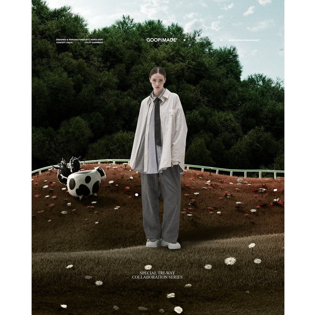 AES | 「G.A.T-01S」 D-Layer Reconstruct Shirt #WHITE [GOOPI-24AW