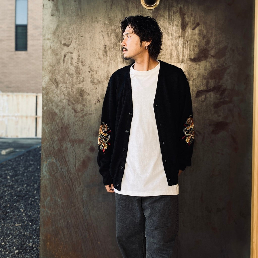 TIM LEHI | MOHAIR CARDIGAN #BLACK [25FW-WMK-KN21]