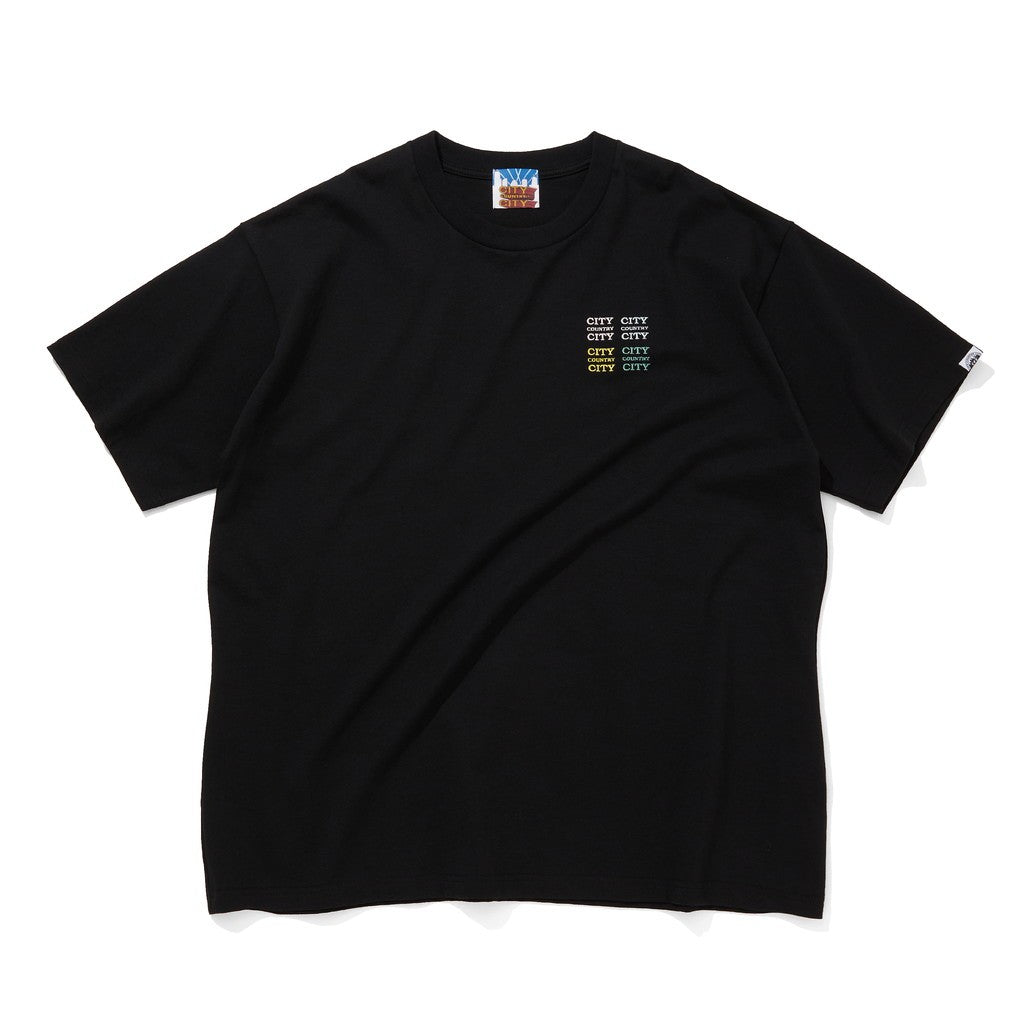 EMBROIDERED LOGO COTTON S/S T-SHIRT_CCCC #BLACK [CCC-251T0010]