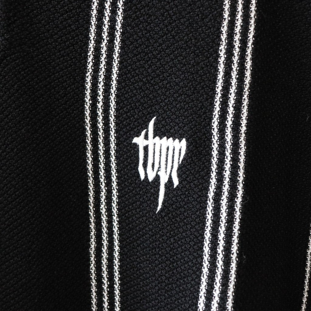 STRIPE KNIT POLO #BLACK [SS24-KN03]