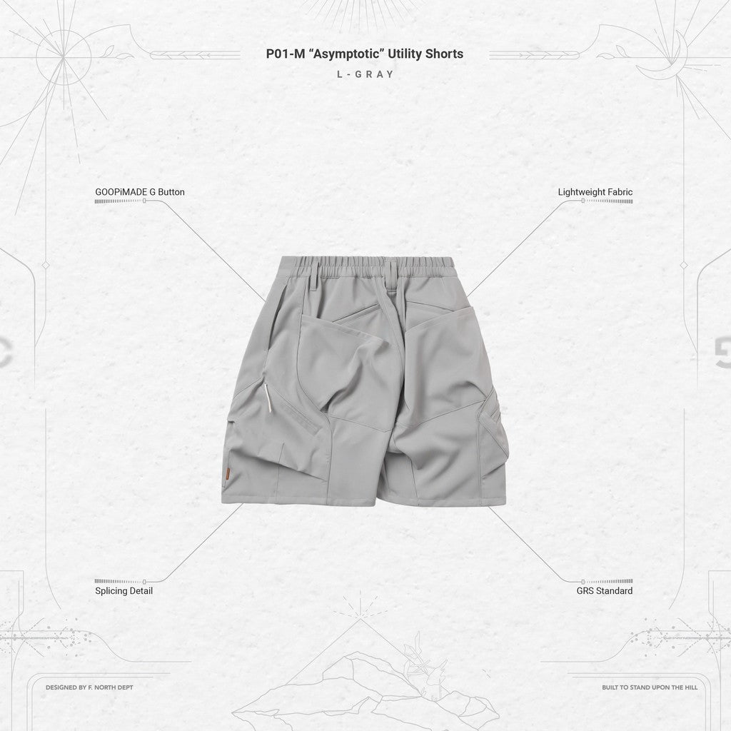 P01-M 「漸近」實用型空頭部位 #L-GRAY [GOOPI-24SS-APR-01]