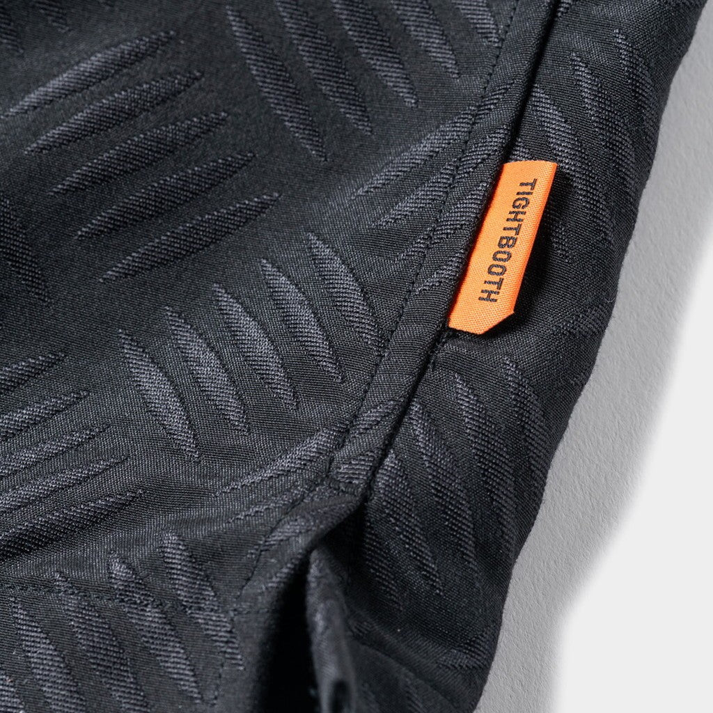 CHECKER PLATE HALF ZIP SHIRT #BLACK [SS24-S03]