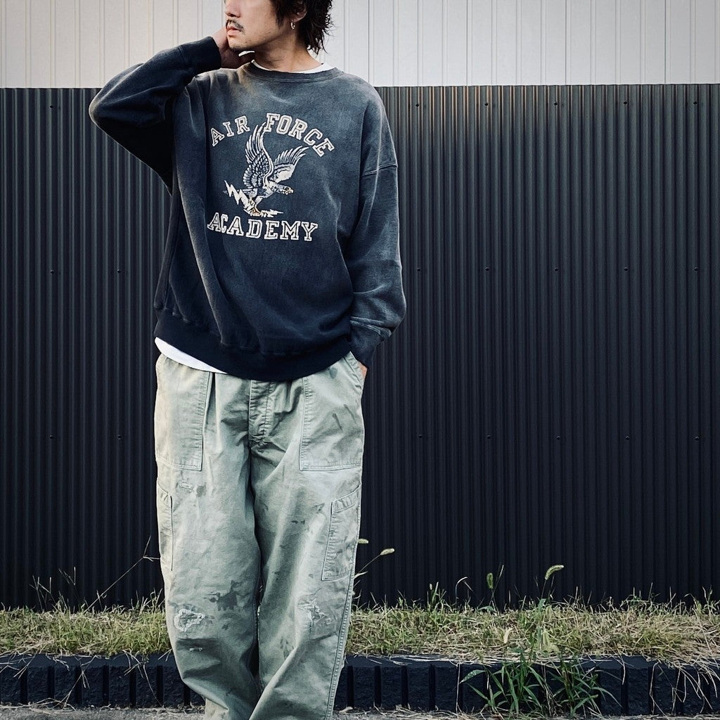 U.S. AIR FORCE EAGLE SWEATSHIRT AGED #AGED BLACK [BW252-UAES]