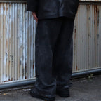 DENIM BAGGY PANTS #BLACK CHEMICAL [GH5S013D]