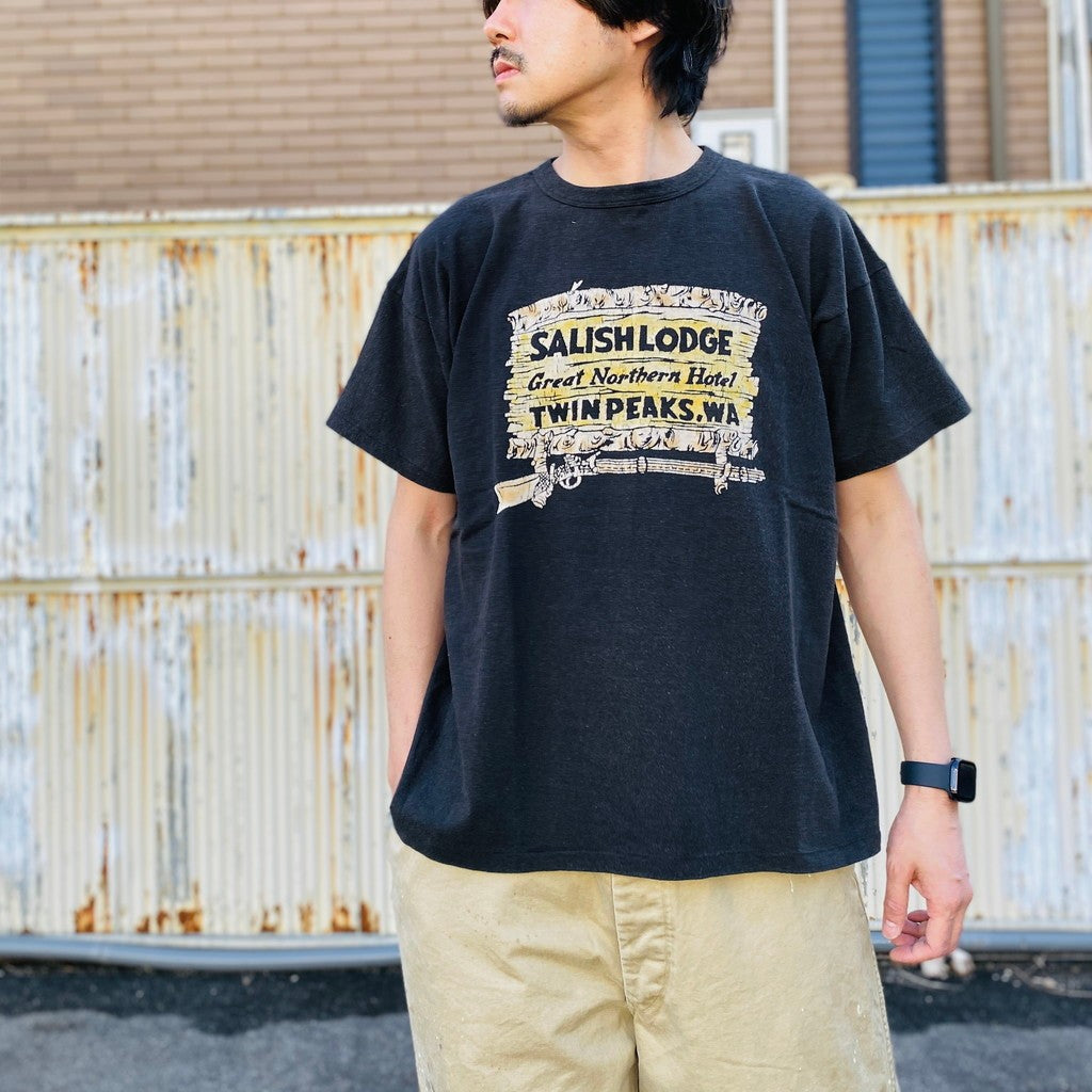 SALISH LODGE TEE AGED #88/12 BLACK [BW261-SLT]