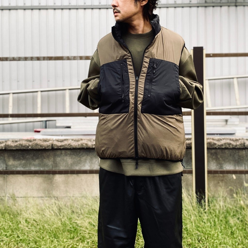 TECH REVERSIBLE CLIMBERS PUFF VEST #BLACK×BRKH [BW-23025W