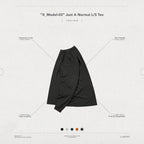 "X_Model-03" 普通長袖T卹 #靛藍 [GOOPI-24AW-NOV-01]