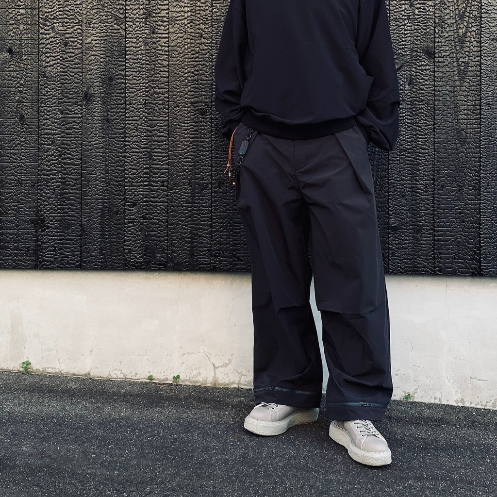 WX-P1 Zip-Extentsion Wide Trousers #D-Gray [GOOPI-26SS-MAY-01]