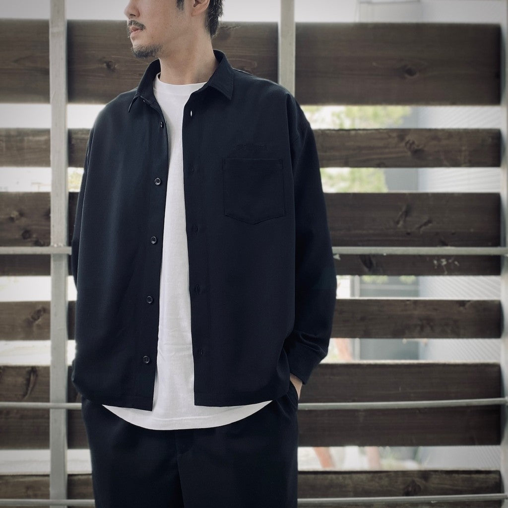 EMBROIDERY L/S SHIRTS #BLACK [BV-JK2500310]