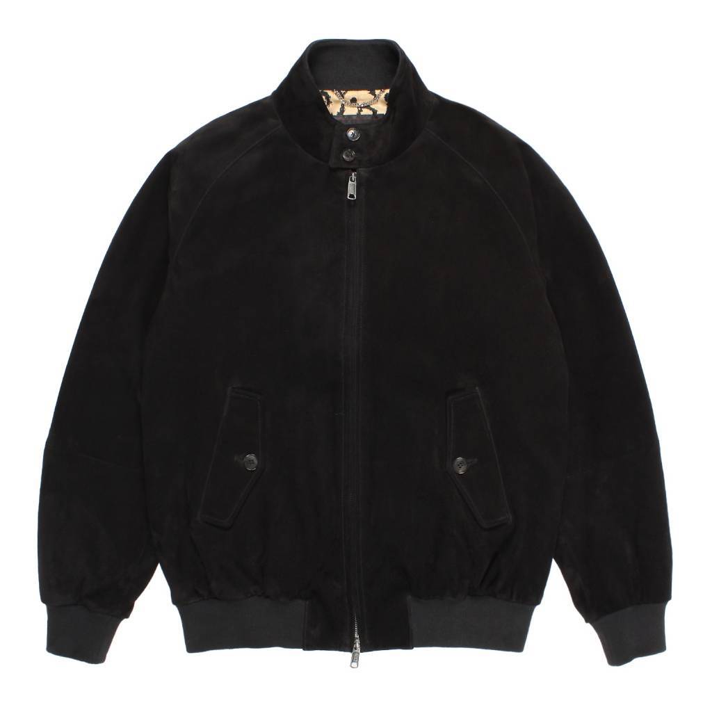 BARACUTA | G9 SUEDE LEATHER HARRINGTON JACKET #BLACK [25FW-WMO-BC01]