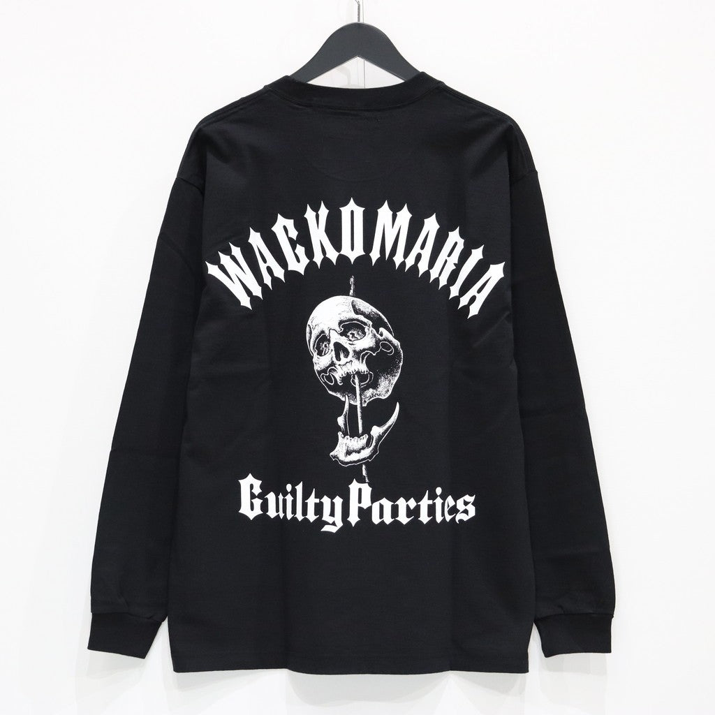 56 TATTOO STUDIO | WASHED HEAVY WEIGHT CREW NECK LONG SLEEVE T-SHIRT #BLACK [56TS-WM-LT03]