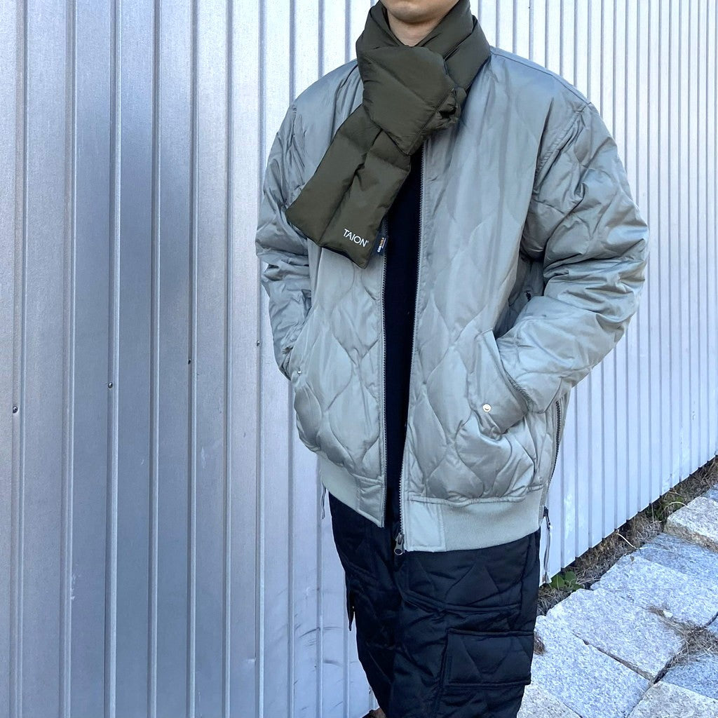 WORK DOWN SCARF #D.OLIVE [TAION-201WK]