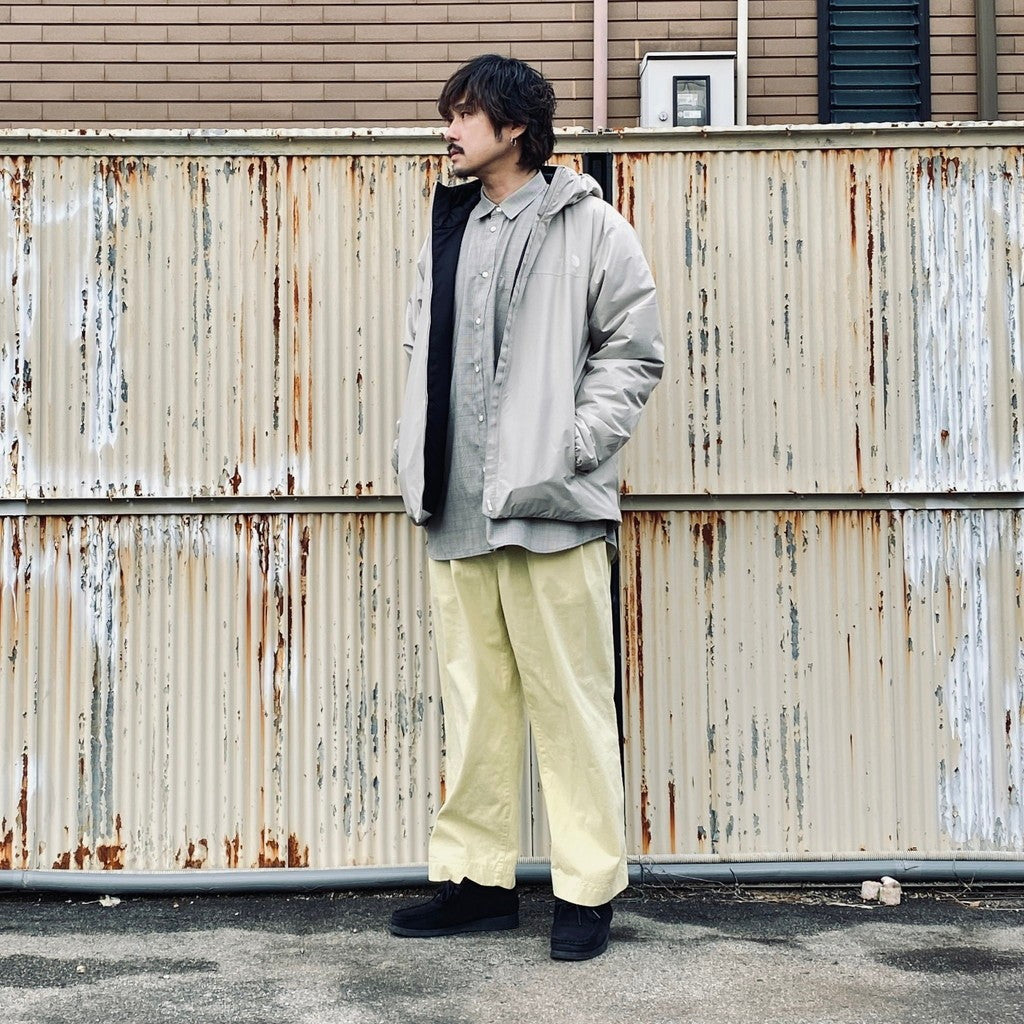 2TUCK WIDE CUT&SEW PANTS #L-YELLOW [AY-1027]