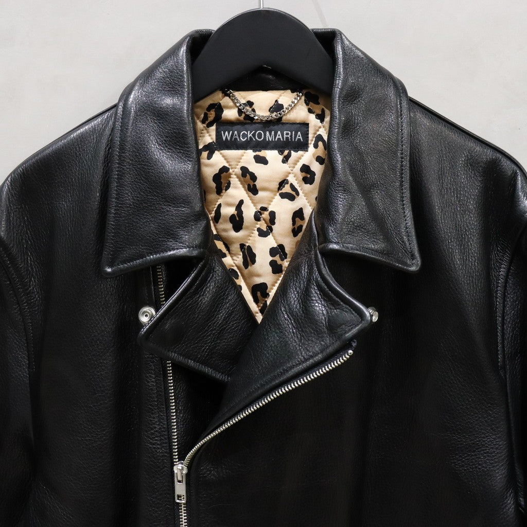 DOUBLE RIDERS LEATHER JACKET ( TYPE-2 ) #BLACK [24FW-WMO-BL04