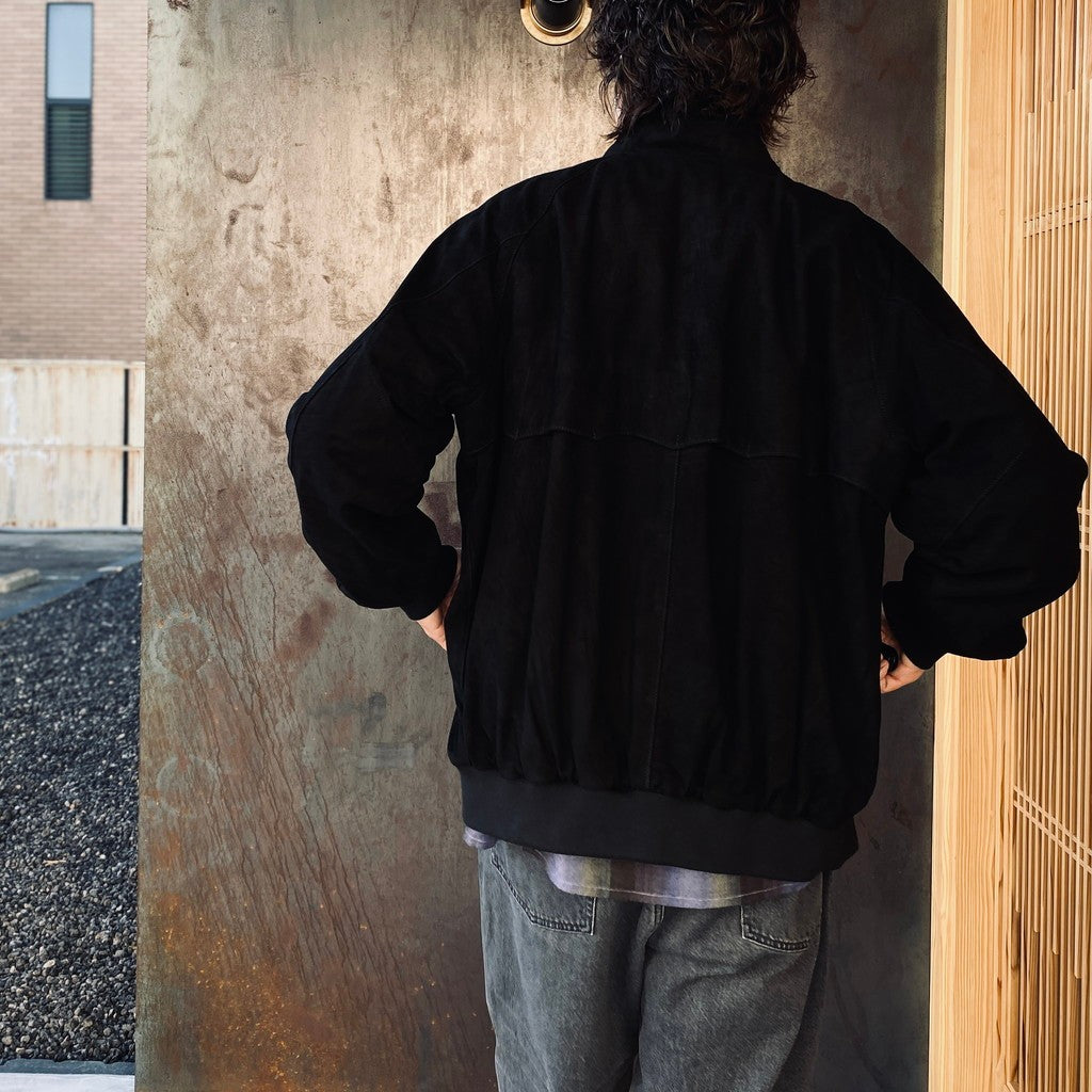 BARACUTA | G9 SUEDE LEATHER HARRINGTON JACKET #BLACK [25FW-WMO-BC01]