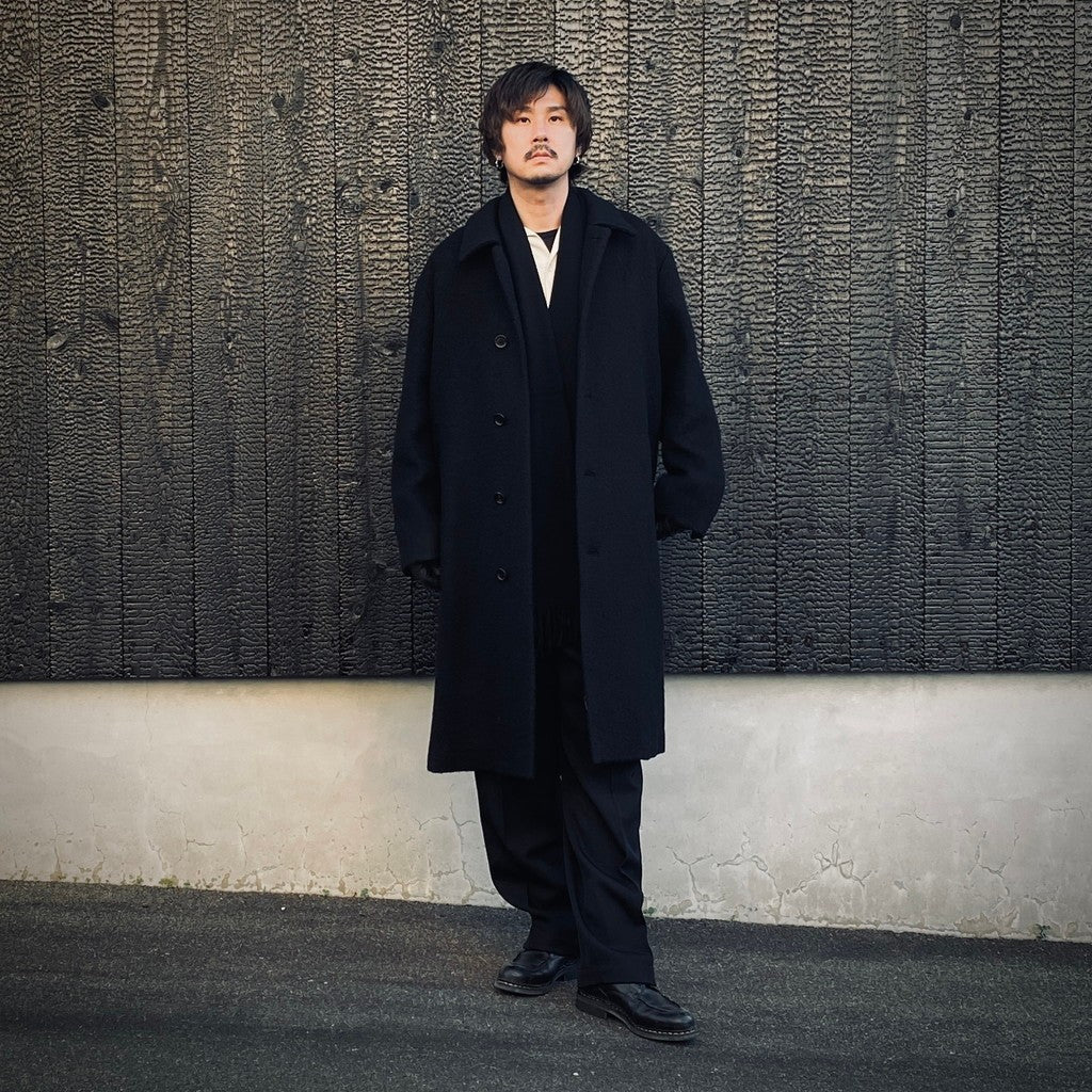 BAL COLLAR COAT ( TYPE-2 ) #BLACK [25FW-WMO-CO02] - cocorozashi