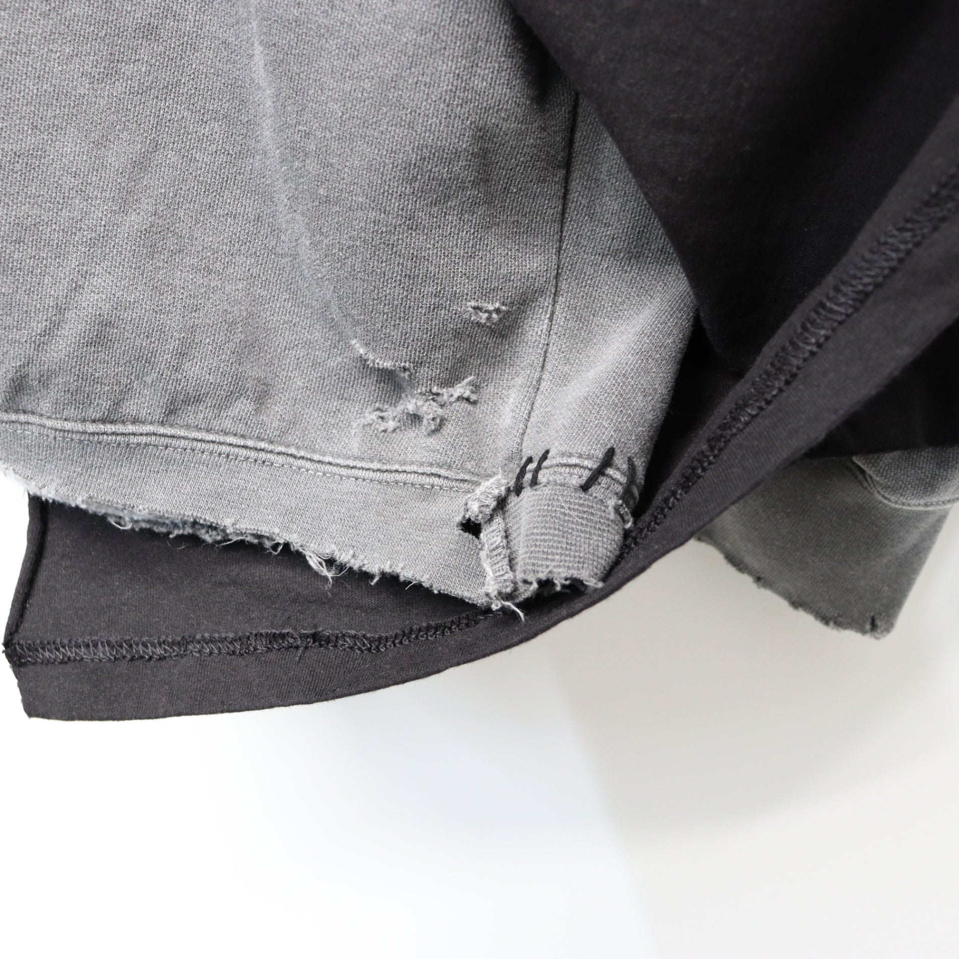 Bootleg Layered Crew Sweat (A MAN'S SHADOW) #AGED BLACK [M-P2-BG3]