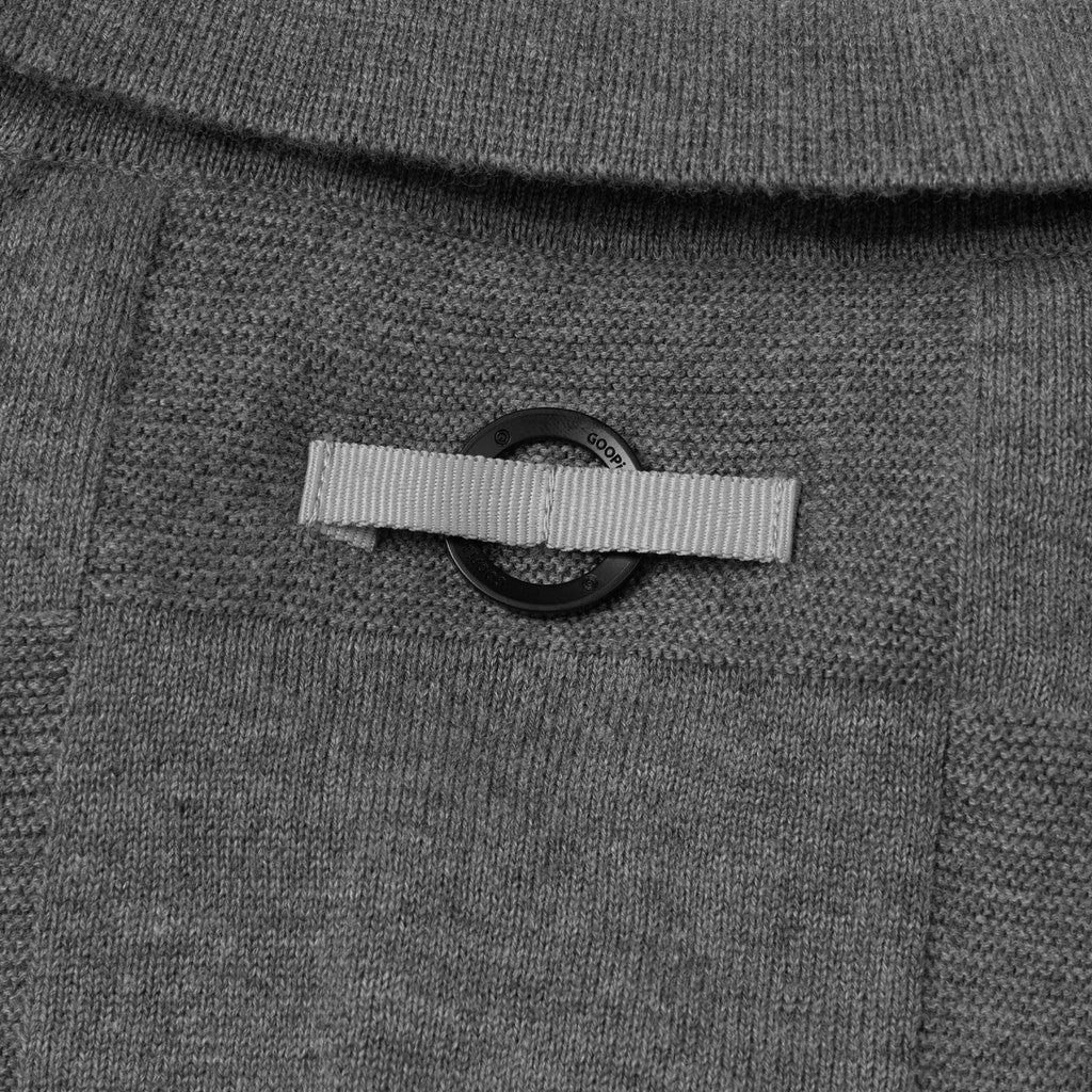 AES | “GAT-01K”棋盤格針織Polo衫 #灰色 [GOOPI-24AW-SEP-03]