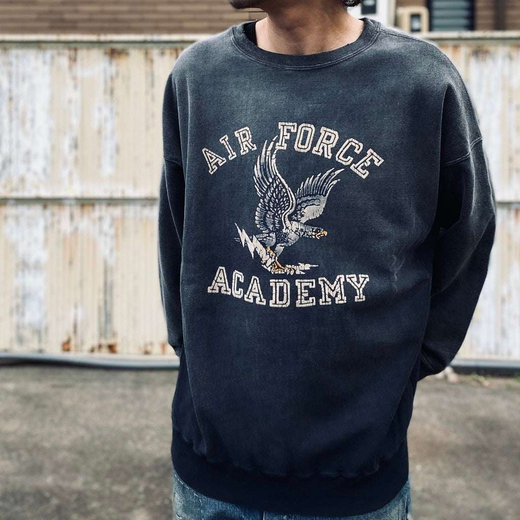 U.S. AIR FORCE EAGLE SWEATSHIRT AGED #AGED BLACK [BW252-UAES]