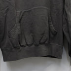 DEATH ROW RECORDS | WASHED MIDDLE WEIGHT PULLOVER HOODED SWEAT SHIRT #GRAY [DEATHROW-WM-SS02]