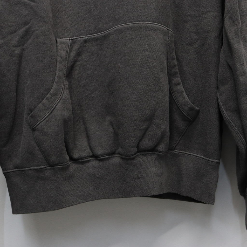 DEATH ROW RECORDS | WASHED MIDDLE WEIGHT PULLOVER HOODED SWEAT SHIRT #GRAY [DEATHROW-WM-SS02]