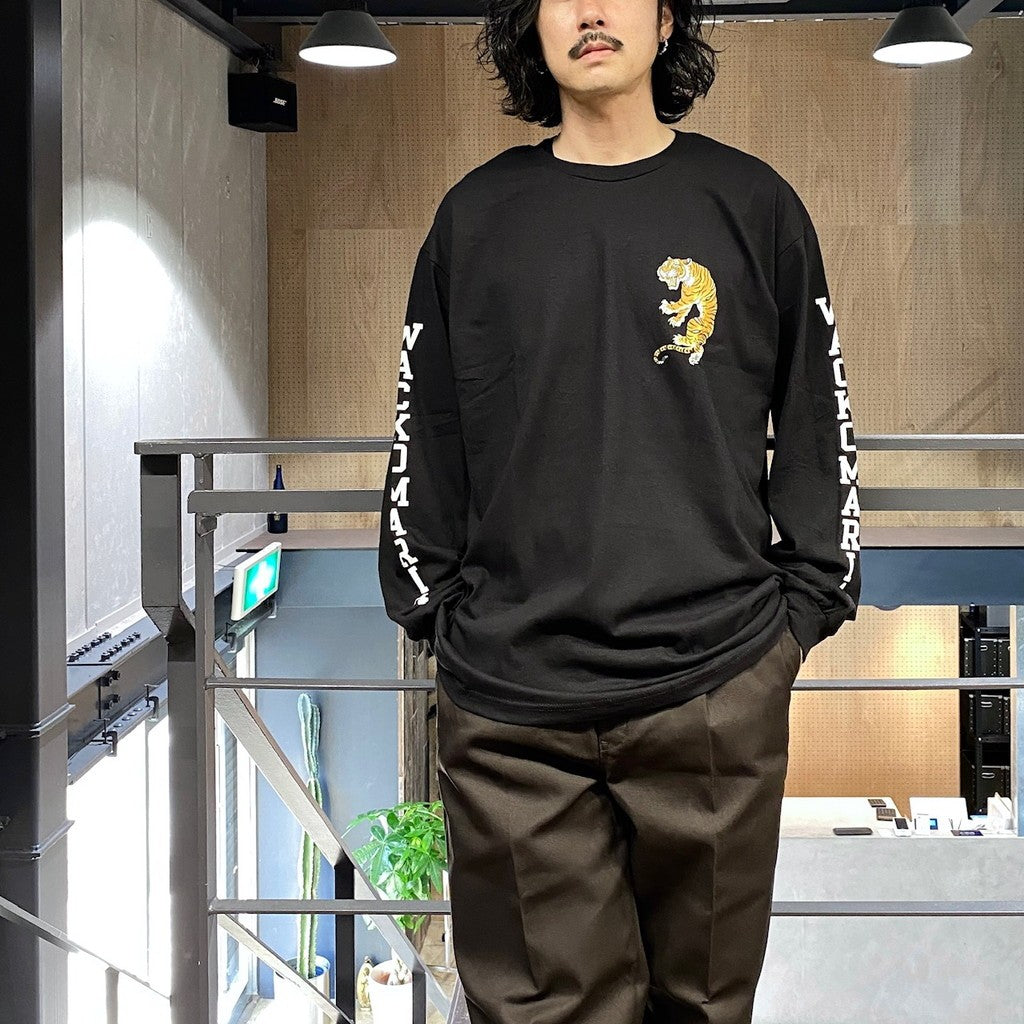 TIM LEHI | CREW NECK LONG SLEEVE T-SHIRT ( TYPE-2 ) #BLACK [24FW-WMT-LT02]