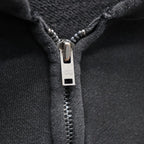 WASHED MIDDLE WEIGHT FULL ZIP HOODED SWEAT SHIRT #GRAY [26SS-WMC-SS04]