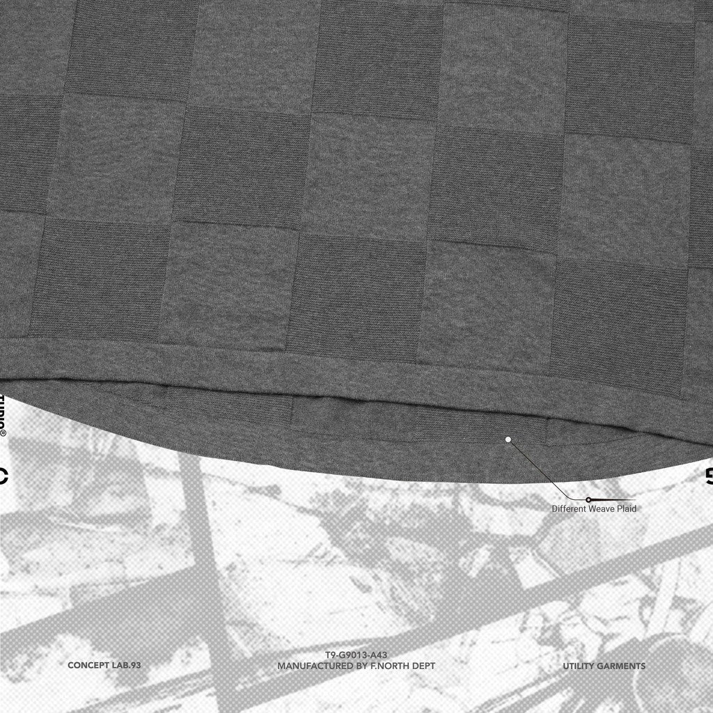 AES | “GAT-01K”棋盤格針織Polo衫 #灰色 [GOOPI-24AW-SEP-03]