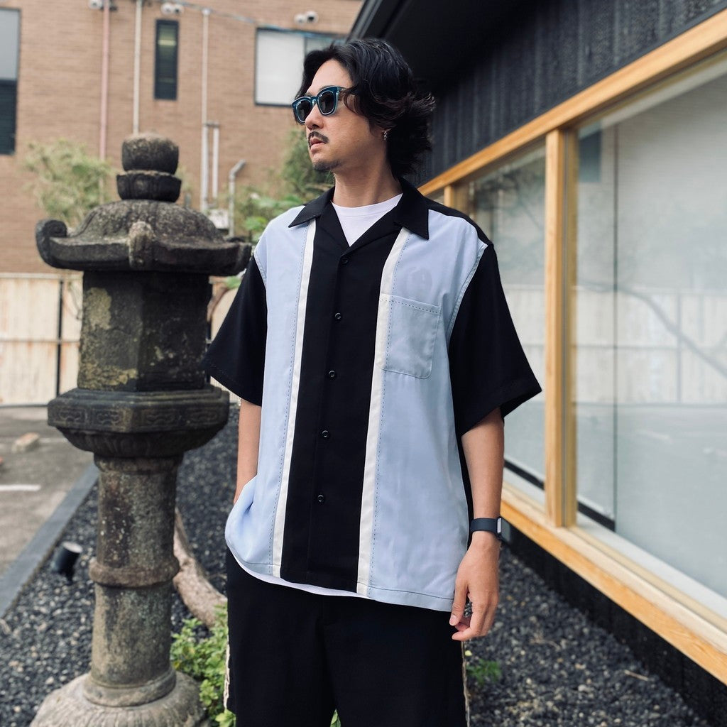 SWITCHING SHIRT S/S ( TYPE-1 ) #L-BLUE [26SS-WMS-OC02]