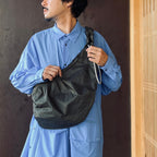 TEXTURED TWILL BODY BAG #CHARCOAL [FTT36262B0007]