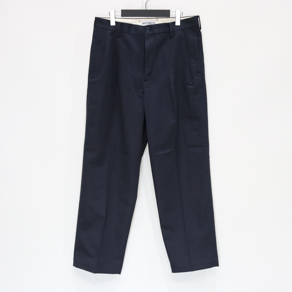 DOUBLE PLEATED CHINO TROUSERS #NAVY [25SS-WMP-PT13]