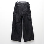 Slash Seam Twist Cargo Pants (PIGMENT DYED MOLESKIN) #BLACK [M-P2-PT13]