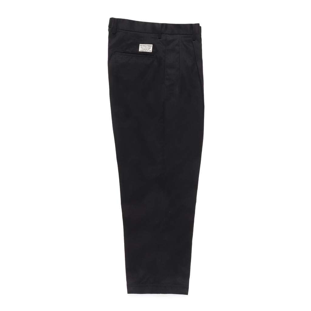 DOUBLE PLEATED CHINO TROUSERS #BLACK [24FW-WMP-PT02]