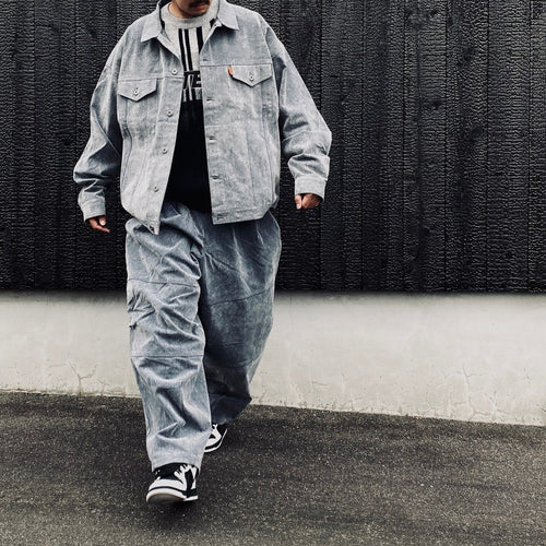 FLOCKY DENIM BALLOON PANTS #Blue [FW26-B10]